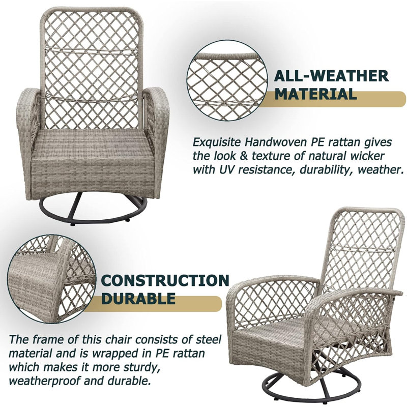 Steel Outdoor Glider, Grey