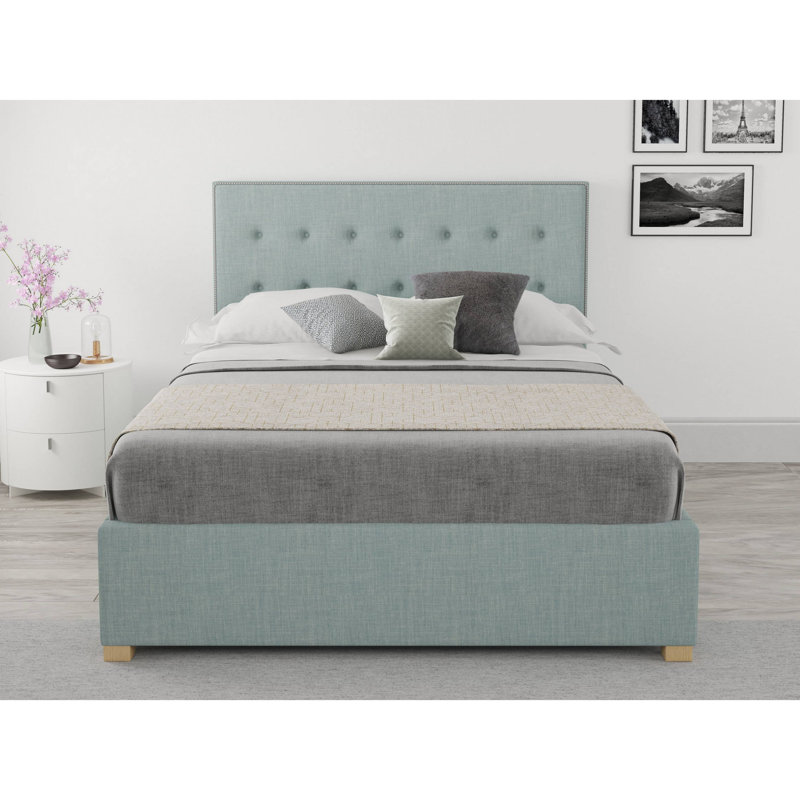 Abarca Upholstered Ottoman Storage Bed, Small Double (4'), Sky