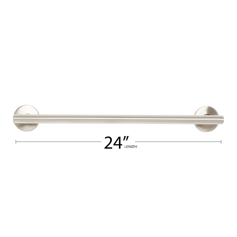 Coronado Decorative Oval Wall-Mount Grab Bar, Satin, 24" W
