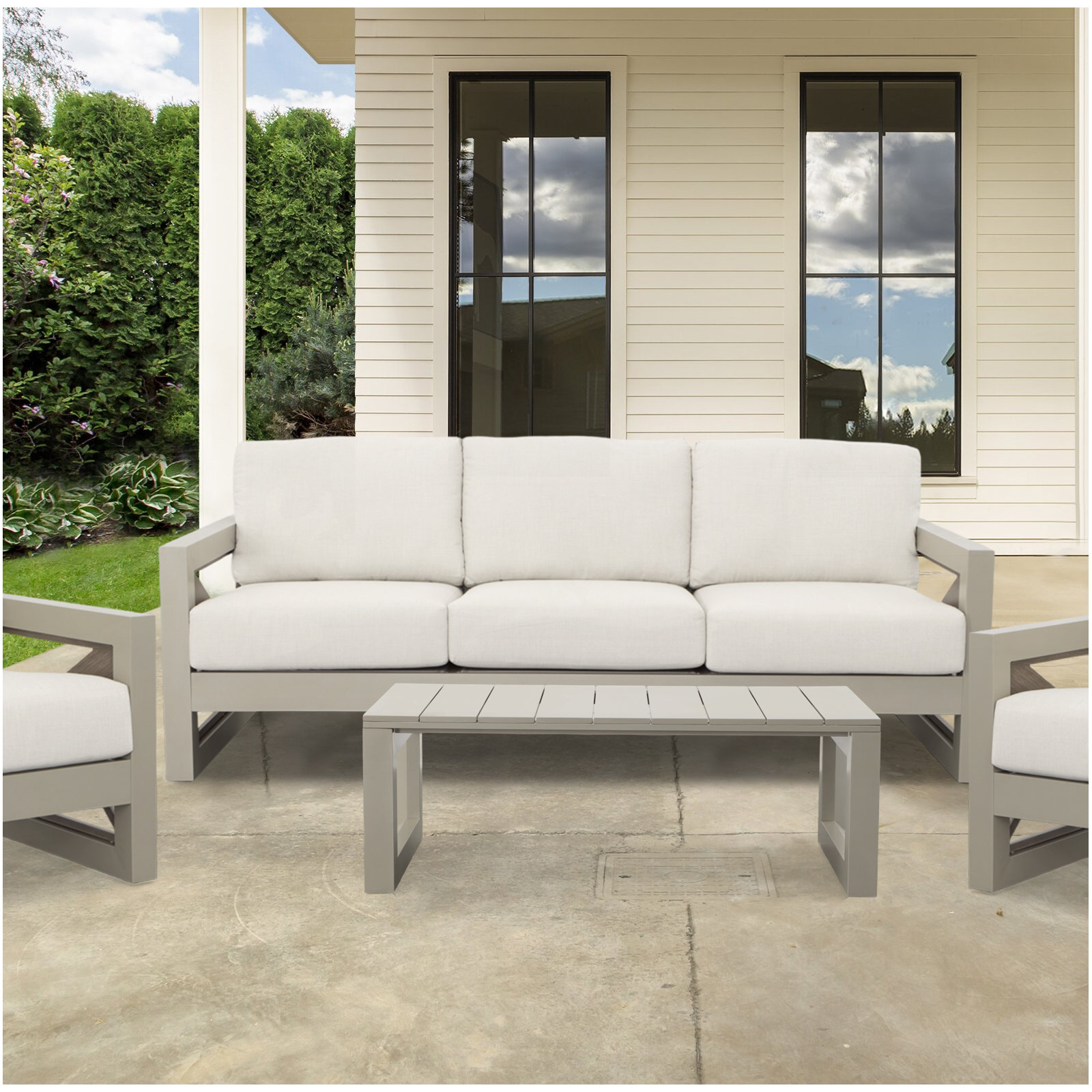 Calypso 47'' Metal Outdoor Coffee Table