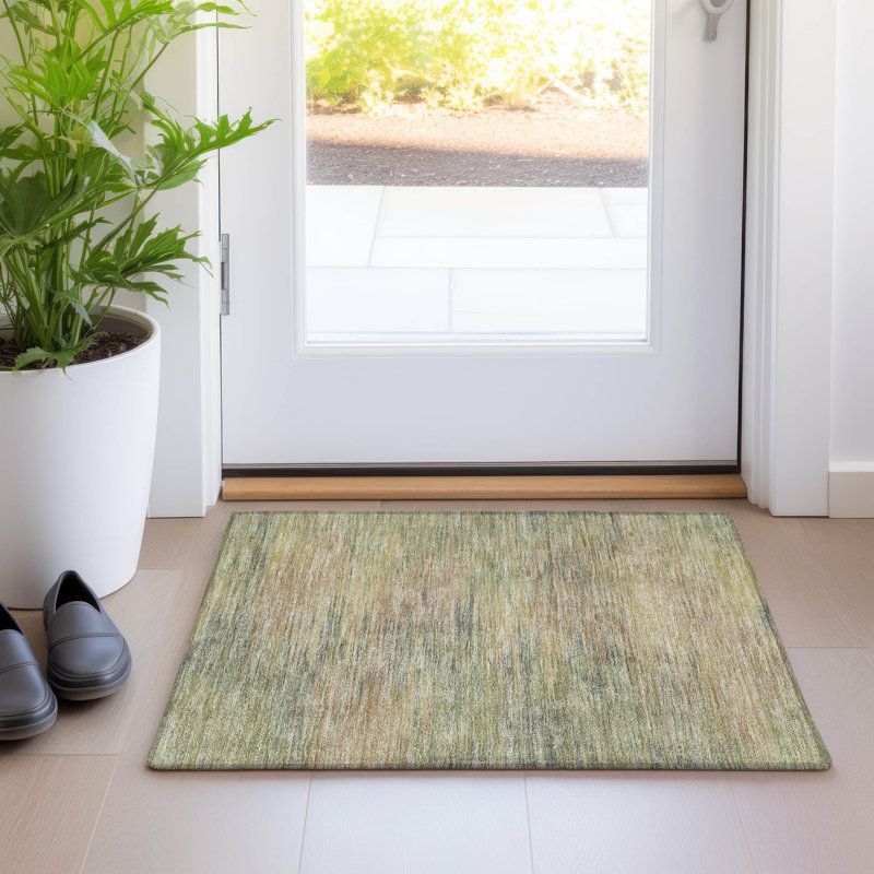  Tapis de porte d'extérieur antidérapant Malchow, Rectangle 1 pi 8 po x 2 pi 6 po