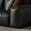 Canapé modulaire en cuir véritable noir 109,84 po-129700360