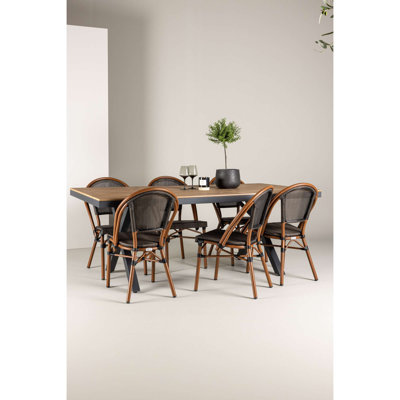 Palmers 6 - Person Patio Dining Set with Rectangular Table