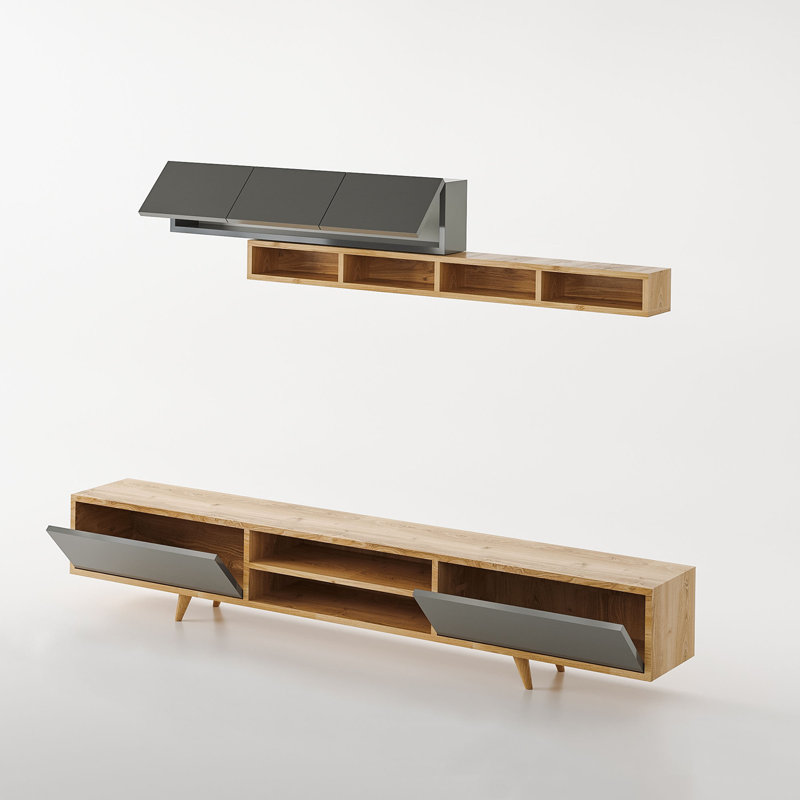 Nala TV Stand, Oak/Anthracite