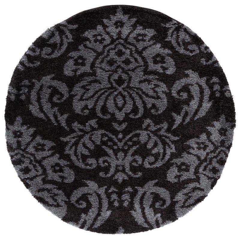 Schoch Shag Performance Floral Rug, Round 5'
