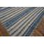 Antique Indian White and Blue Color Oversized Cotton Dhurrie Rug