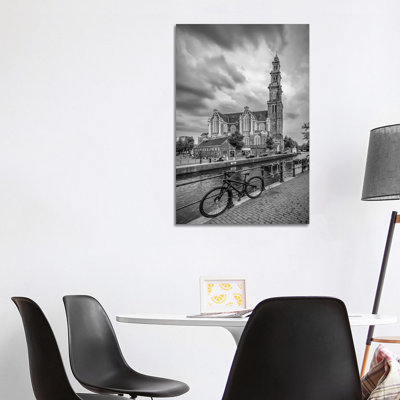 Amsterdam Westerkerk And Prinsengracht by Melanie Viola - Wrapped Canvas Print