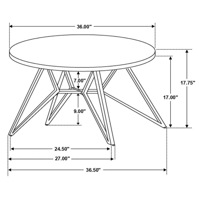 Ensemble de table basse et de table ronde 3 pièces Hadi SmartTop, 3 pièces: table basse, 2 tables de bout