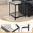 20"Square Glass Coffee Table-979734037