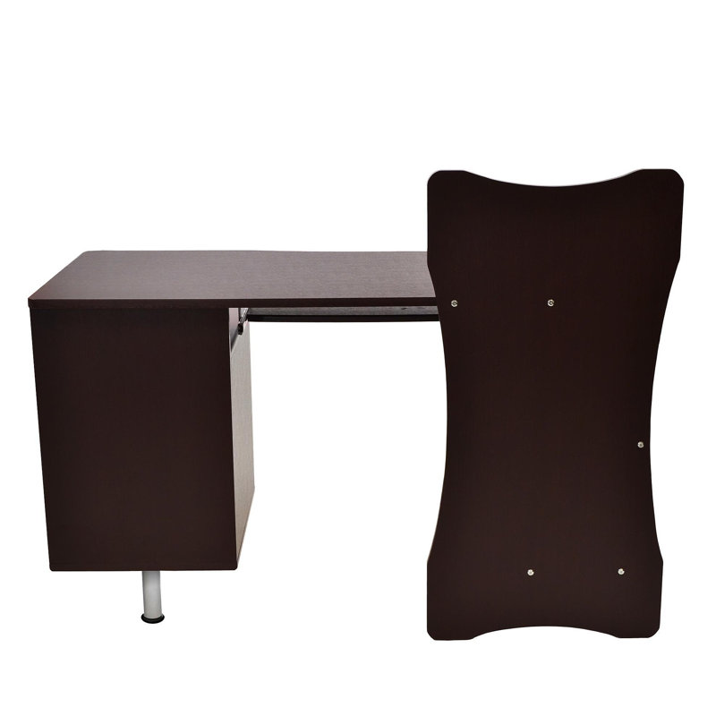 Latitude Run® Stylish Computer Desk with Storage, Chocolate