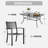 6 - Person Metal Patio Dining Set With Rectangular Table