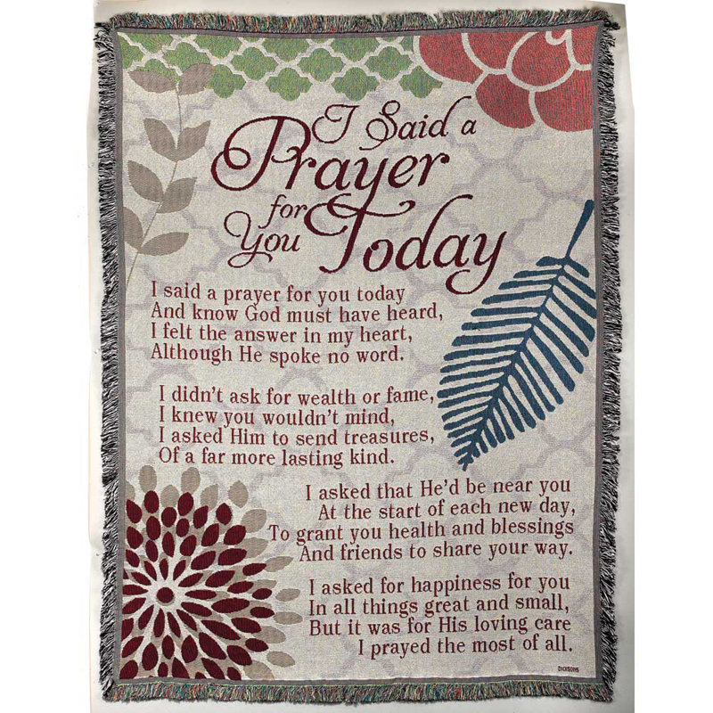 Jeté 100% coton «I Said a Prayer»