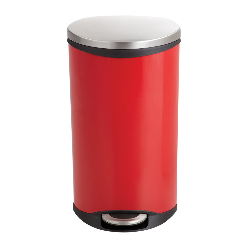 Poubelle à pédale 7,5 gallons Ellipse, Acier inoxydable, H 26,5 po x l 15 po x P 13,5 po