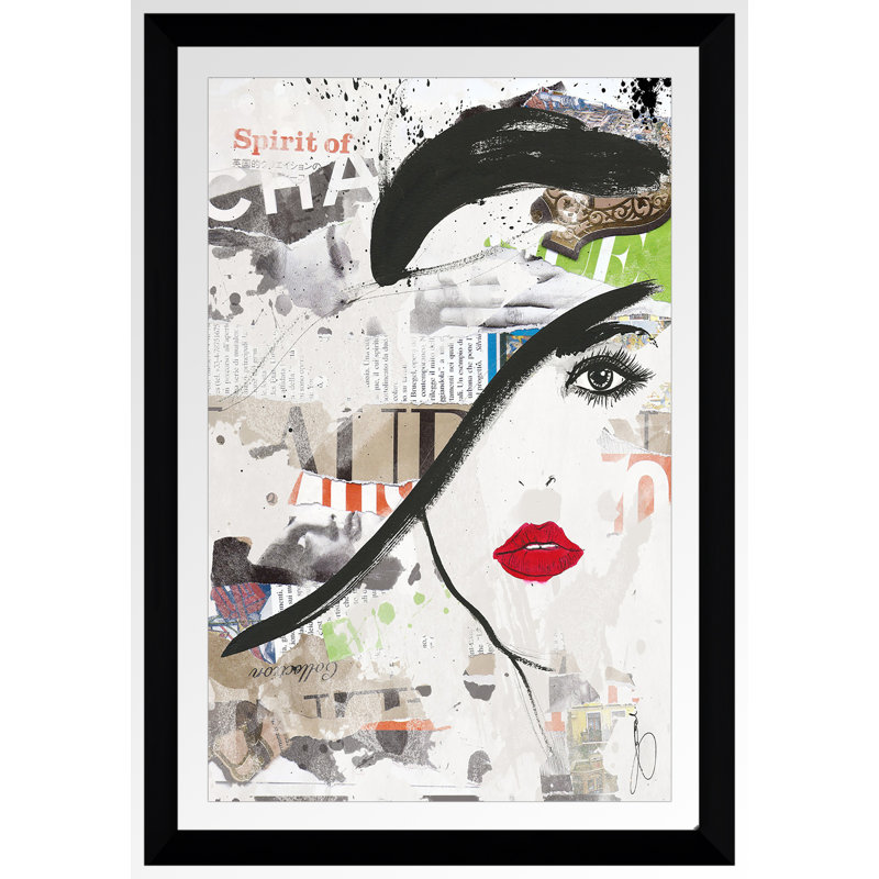 " Over It " by BY Jodi, 39.5" H x 27.5" W x 0.75" D, Black Framed Acrylic