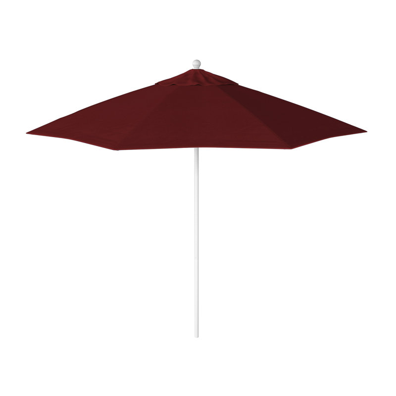 Parasol de marché octogonal 9 pi Willa, Tissage uni Sunbrella® Spectrum rubis, Matted White