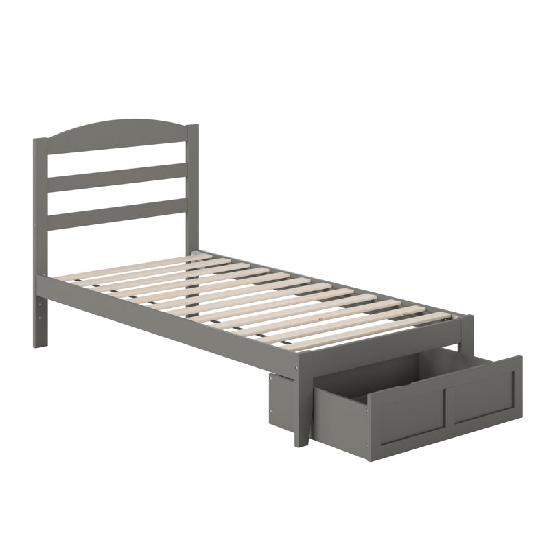 Elliana Kids Twin with Drawers, Grey, Twin