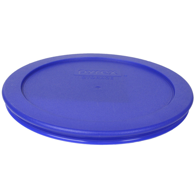 Pyrex (2) bols en verre 4 tasses et (2) couvercles en PC, Bleu saphir