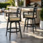 Tabourets de bar pivotants d'extérieur haut de gamme en aluminium avec coussin Sunbrella®-123417633-130915331