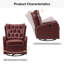 Fauteuil inclinable et pivotant en cuir véritable Coffelt-79618650
