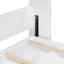Grand lit escamotable pliant sur le côté pour grand lit avec motif imprimé tendance, éclairage à DEL sous le lit et prise USB intégrée - Design peu encombrant - blanc-935519135