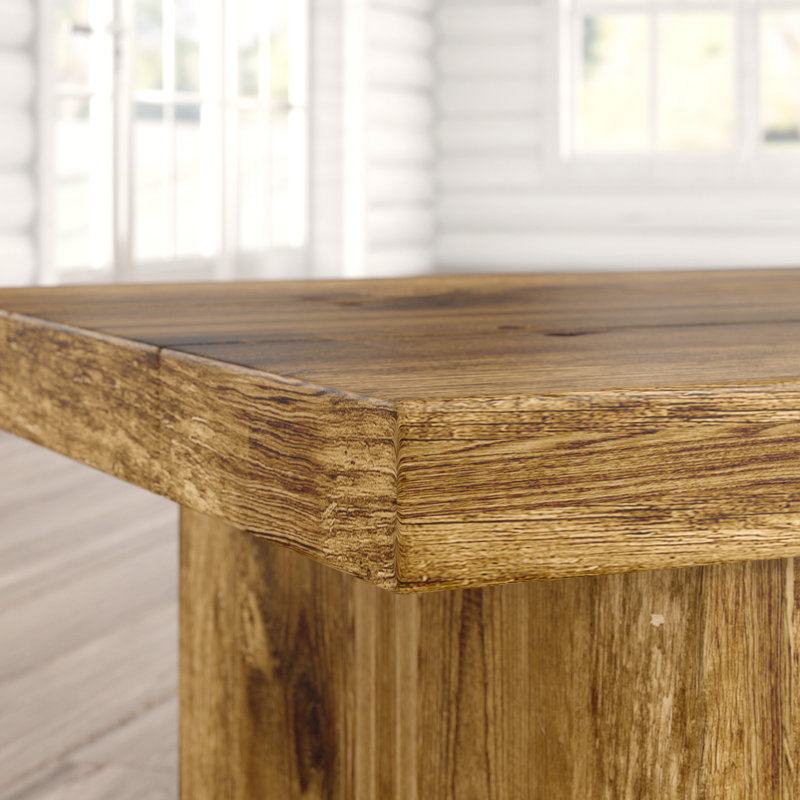 Brentwood Solid Wood Sled Coffee Table with Storage, 40cm H x 80cm L x 80cm W, Jacobean
