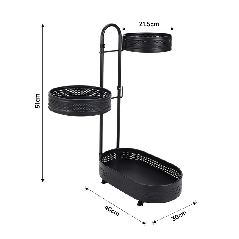 Hayons Freestanding Spice Rack, Black