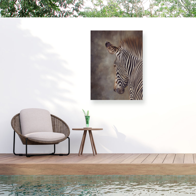 Toile d'extérieur David Stribble ZEBRA SIDE FINAL, H 14 po x l 19 po