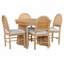 Table de salle à manger 5 pièces avec rallonge centrale de 16 po et 4 chaises rembourrées-1340637215