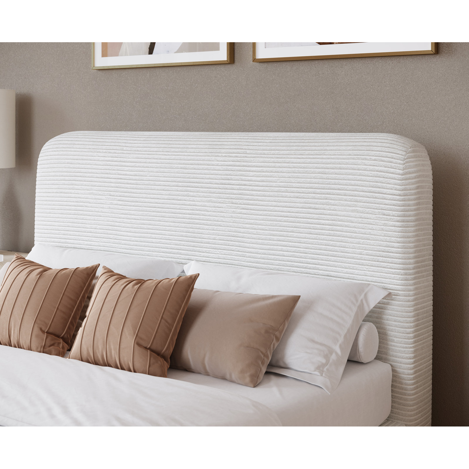Upholstered Platform Bed, King