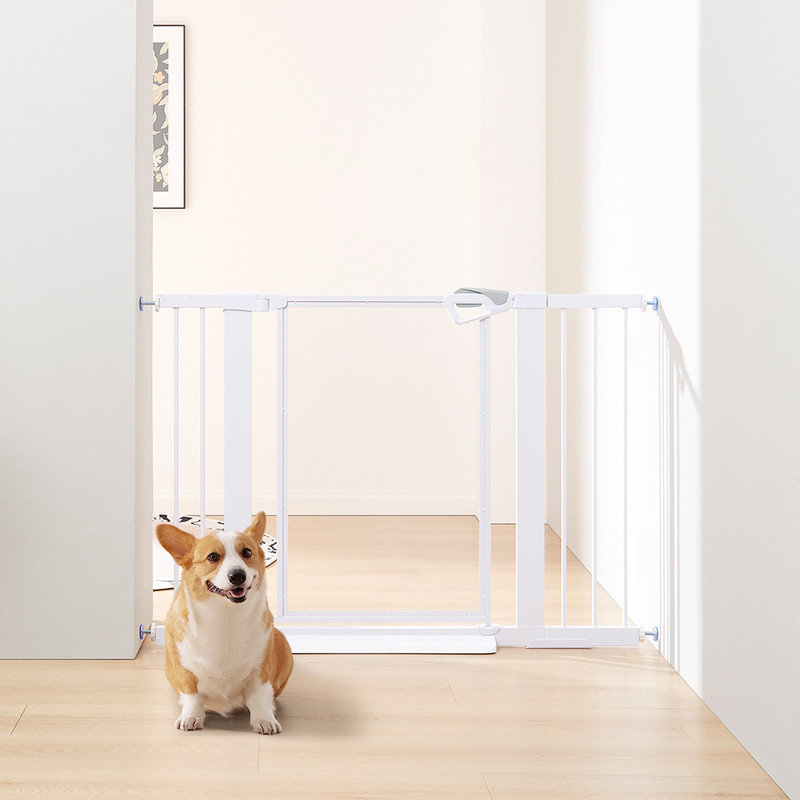 Adjustable Pressure Mounted Pet Gate , White