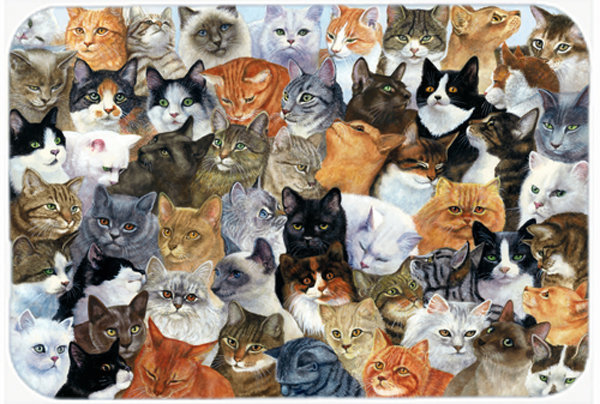 Caroline's Treasures Cats Galore Glass Cutting Board