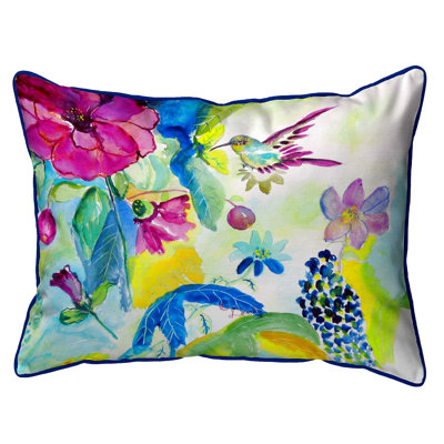  Housse et insert de coussin rectangulaire extérieur Hummingbird and Garden