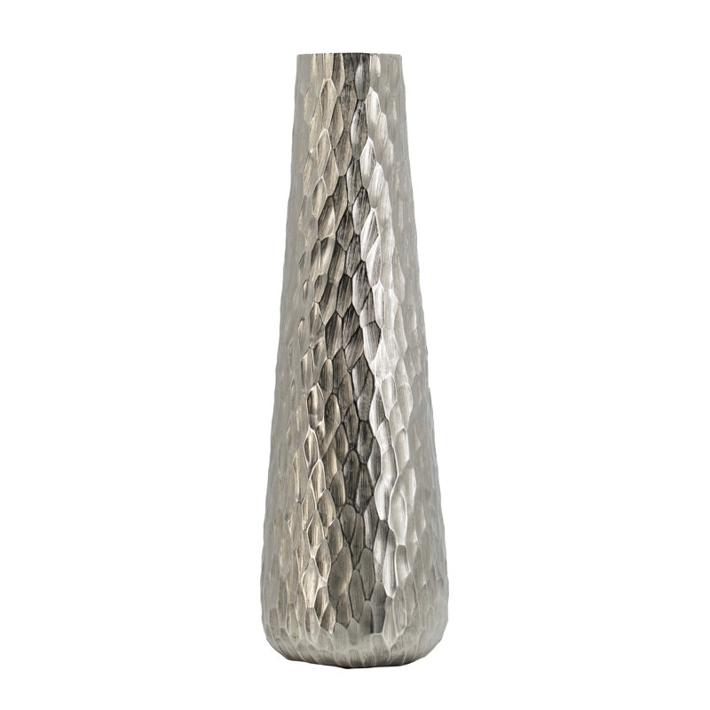 Metal Table Vase, 23.2" H x 7.5" W x 7.5" D