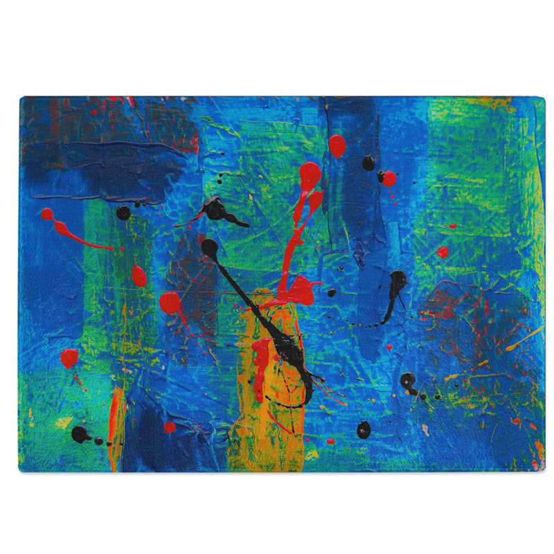Tempered Glass Art Painting Vol.288 Chopping Board, 39 cm W x 28.5 cm L