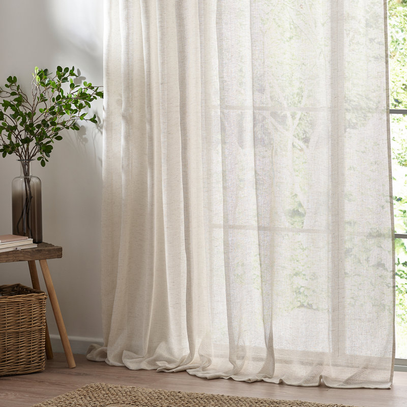 Nimbus Voile Sheer No Curtain Header Type Single Curtain Panel Panel