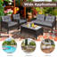 Alyaan 132cm Wide U-Shaped Metal Patio Sofa with Cushions-765613181-765613182