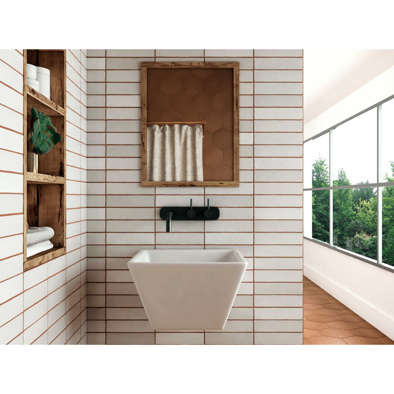 Makoto 2.5" x 10" Ceramic Tile, Shoji White