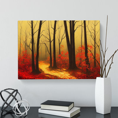 An Entrancing Autumn Forest - Wrapped Canvas