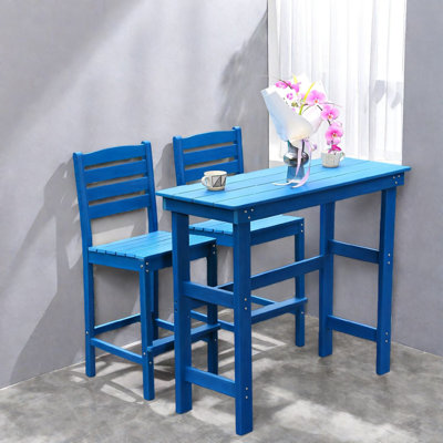 Ensembles de table à manger en Hdpe durable, ensemble de bar extérieur moderne, pour le jardin et la piscine
