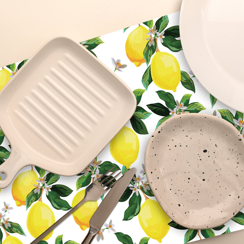 Ensemble de 12 boîtes décoratives en plastique avec branches de citron