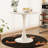 31.4 "Round Dining Table, Medieval White Marble Patterned Dining Table, 2-3 Person Metal Base Dining Table, Easy To Assemble Casual Coffee Table, Office Desk