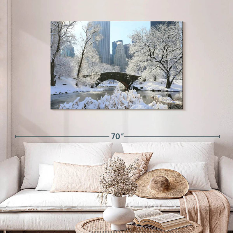Kavia Snowy Central Park, NY, H 30 po x l 45 po