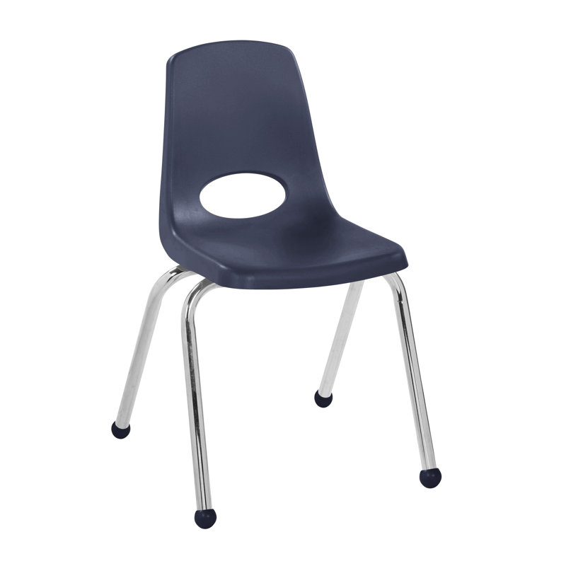 Chaise empilable 12 pouces avec patins à billes, 96 pièces / palette , Jaune, 16", 84