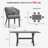 Busey 6 - Person Patio Dining Set with Rectangular Table , Cushions Included
