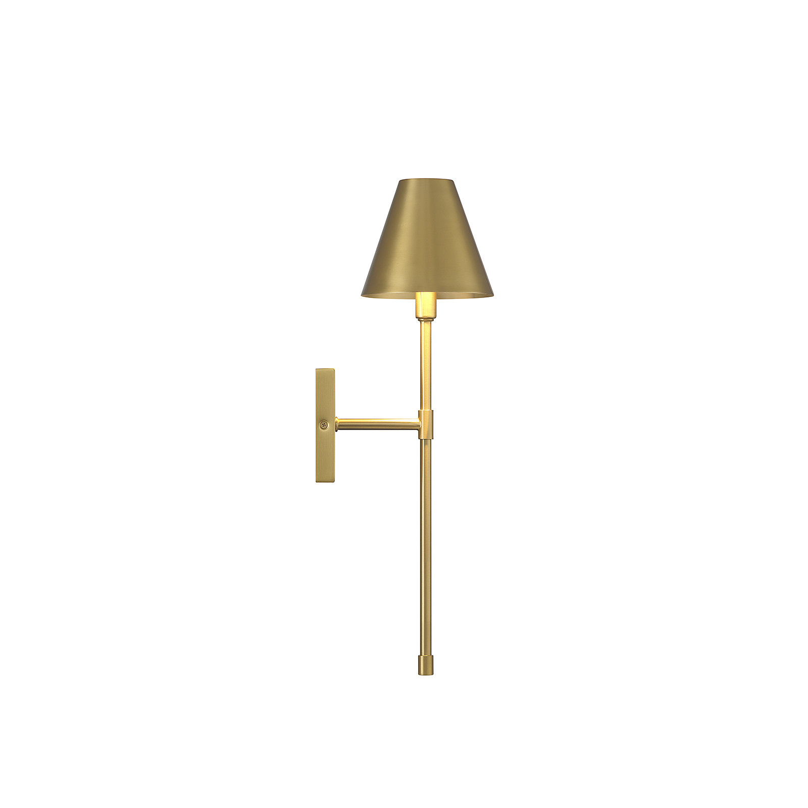 Avonia 1-Light Steel Hardwired Wall Sconce, Brass