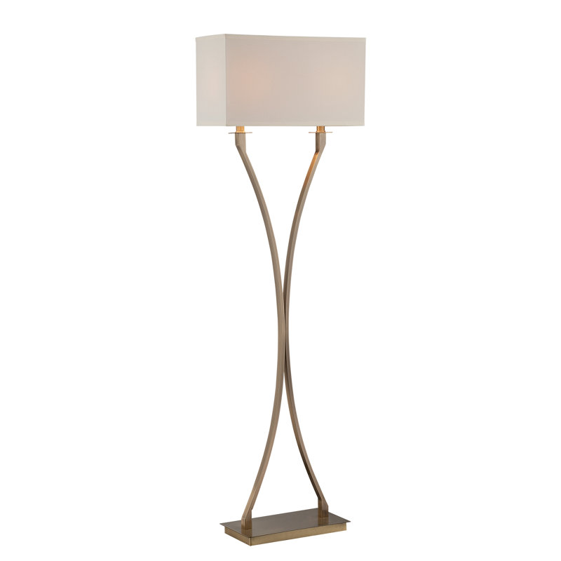 Charisse 59'' Antique Brass Floor Lamp