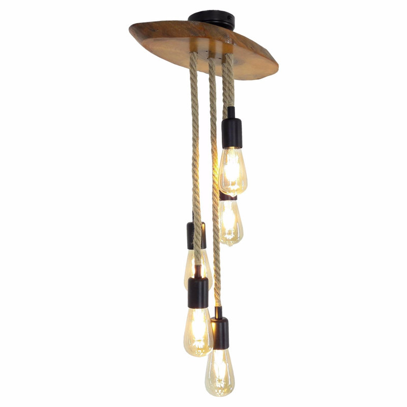 Luminaire suspendu grappe à 5 lumières Schell