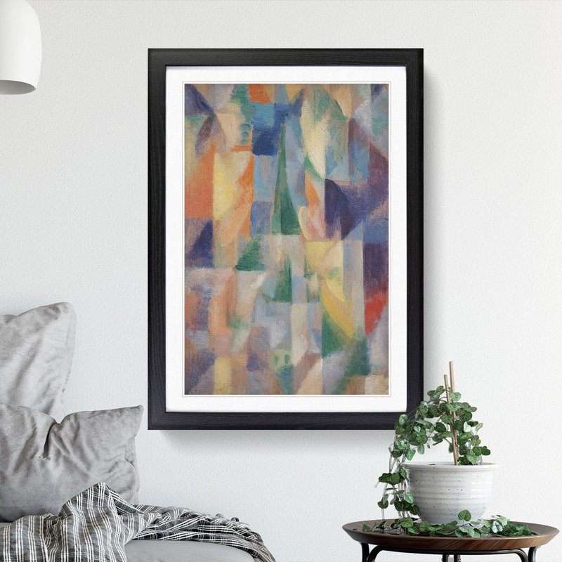 Window on the City by Robert Delaunay - Picture Frame Painting, Black Framed, 65cm H x 48cm W x 2cm D