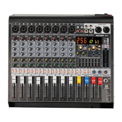 Console de mixage Bluetooth à 5 canaux avec table de mixage audio à 5 canaux et console USB avec effet DSP 99