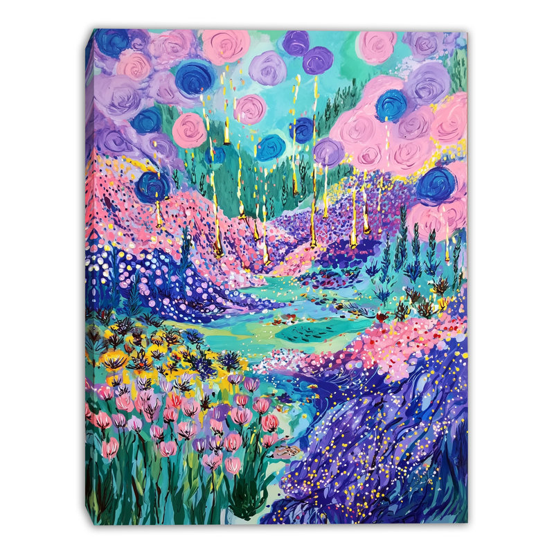 «Dreamfall Valley», art mural sur toile, H 40 po x l 30 po x P 1,5 po
